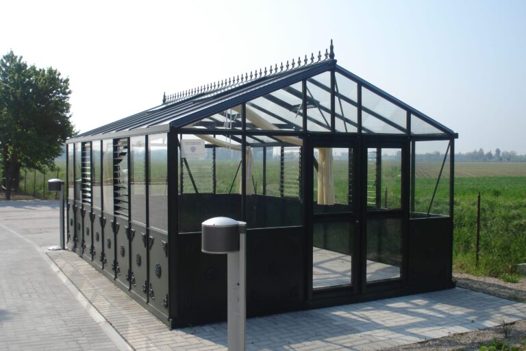 Arkoo tuinkas 384x606 cm met decorpanelen en dubbele draaideur