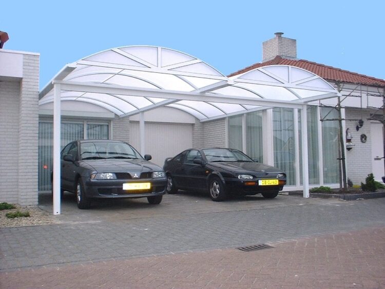 Skinle carport met dubbele boogdak type RD