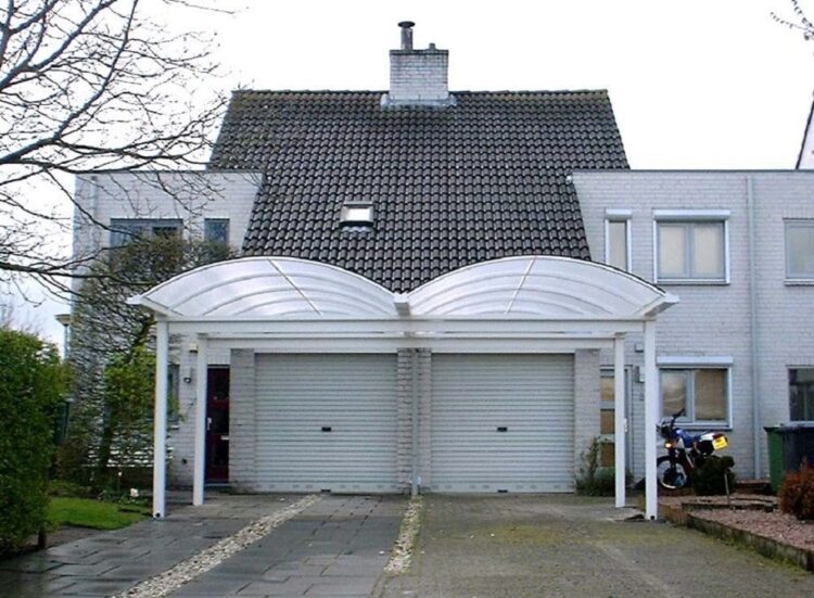 Skinle carport met dubbele boogdak type RD