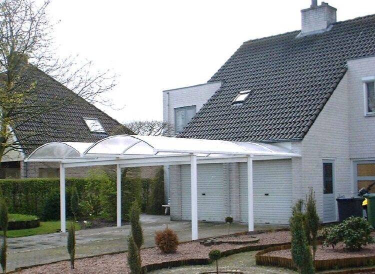 Skinle carport met dubbele boogdak type RD