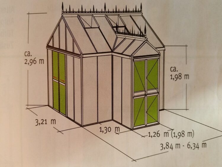 Hoklartherm tuinkas York, 446 x 634 cm